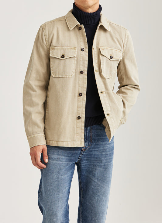 overshirt allan twill shirt jacket Morris jacka överskjorta offwhite vit beige