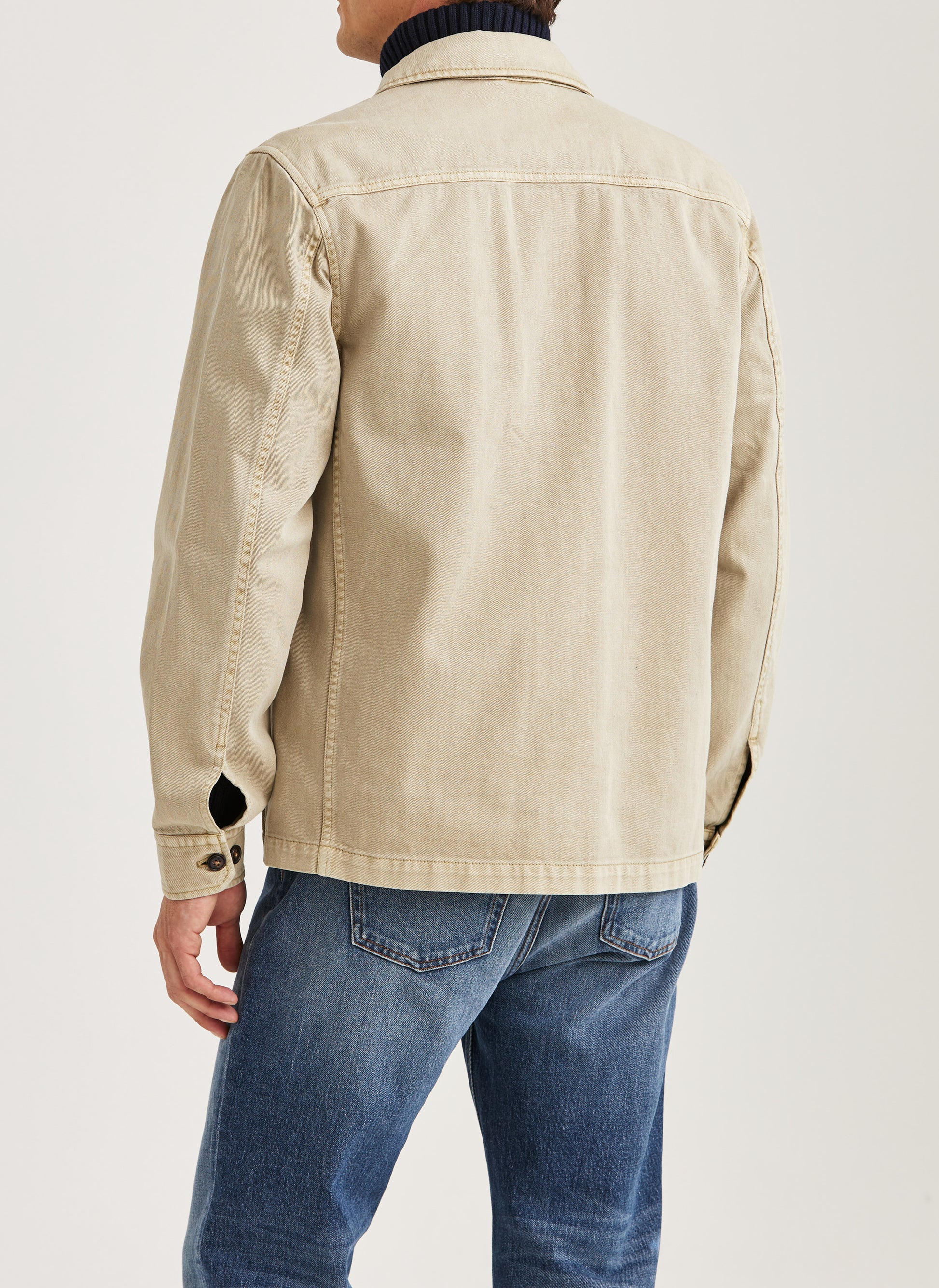 overshirt allan twill shirt jacket Morris jacka överskjorta offwhite vit beige