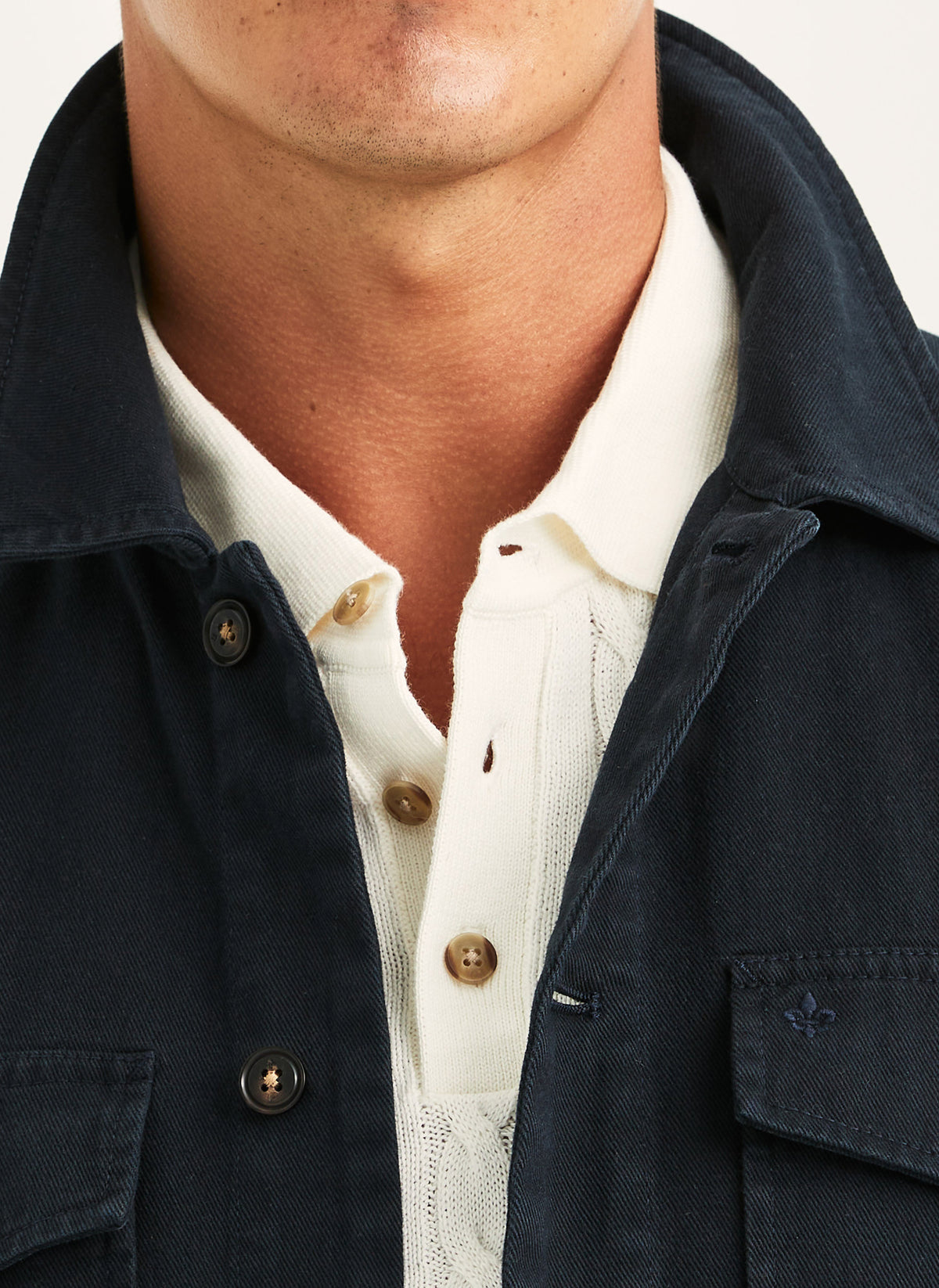 overshirt alain twill shirt jacket Morris jacka överskjorta old blue navy blå fri frakt stenungsund