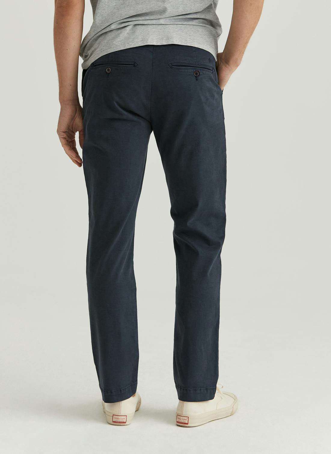 chinos byxor morris jeffrey bruched chino blue blå navy