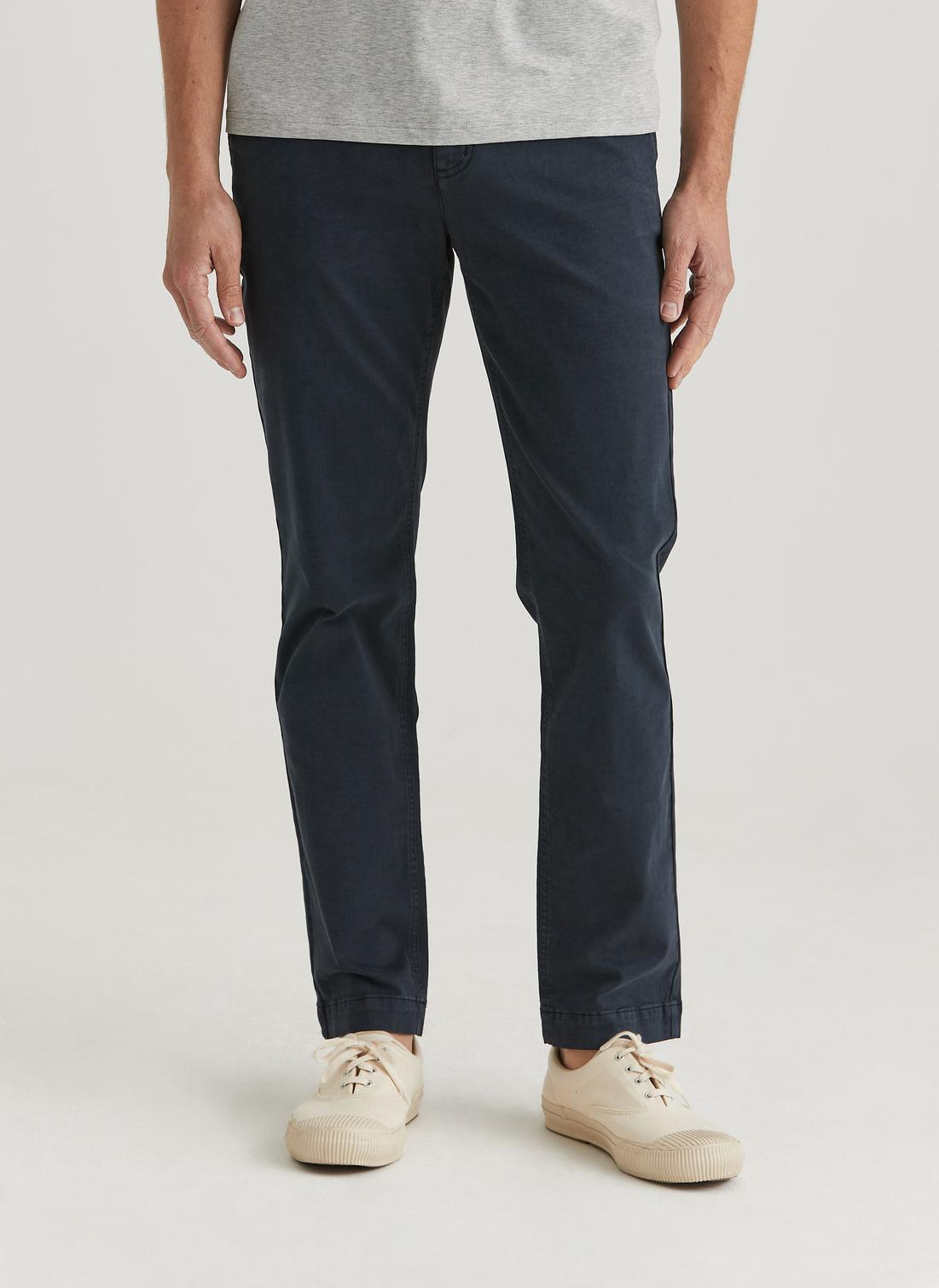 chinos byxor morris jeffrey bruched chino blue blå navy
