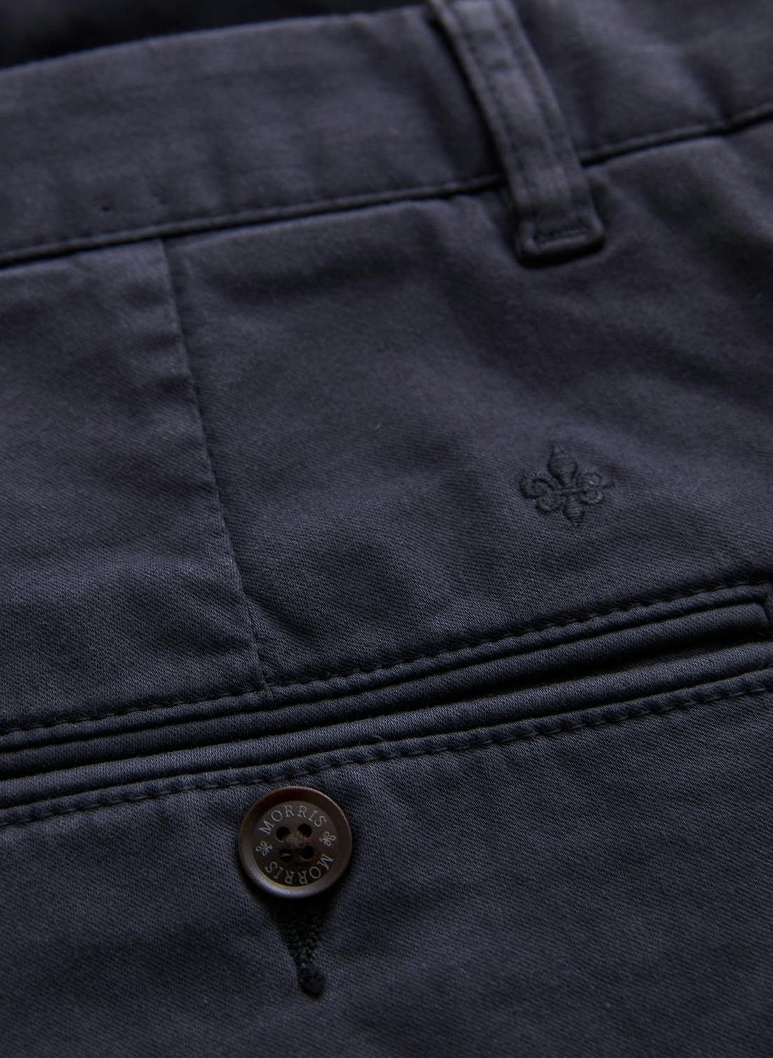 chinos byxor morris jeffrey bruched chino blue blå navy