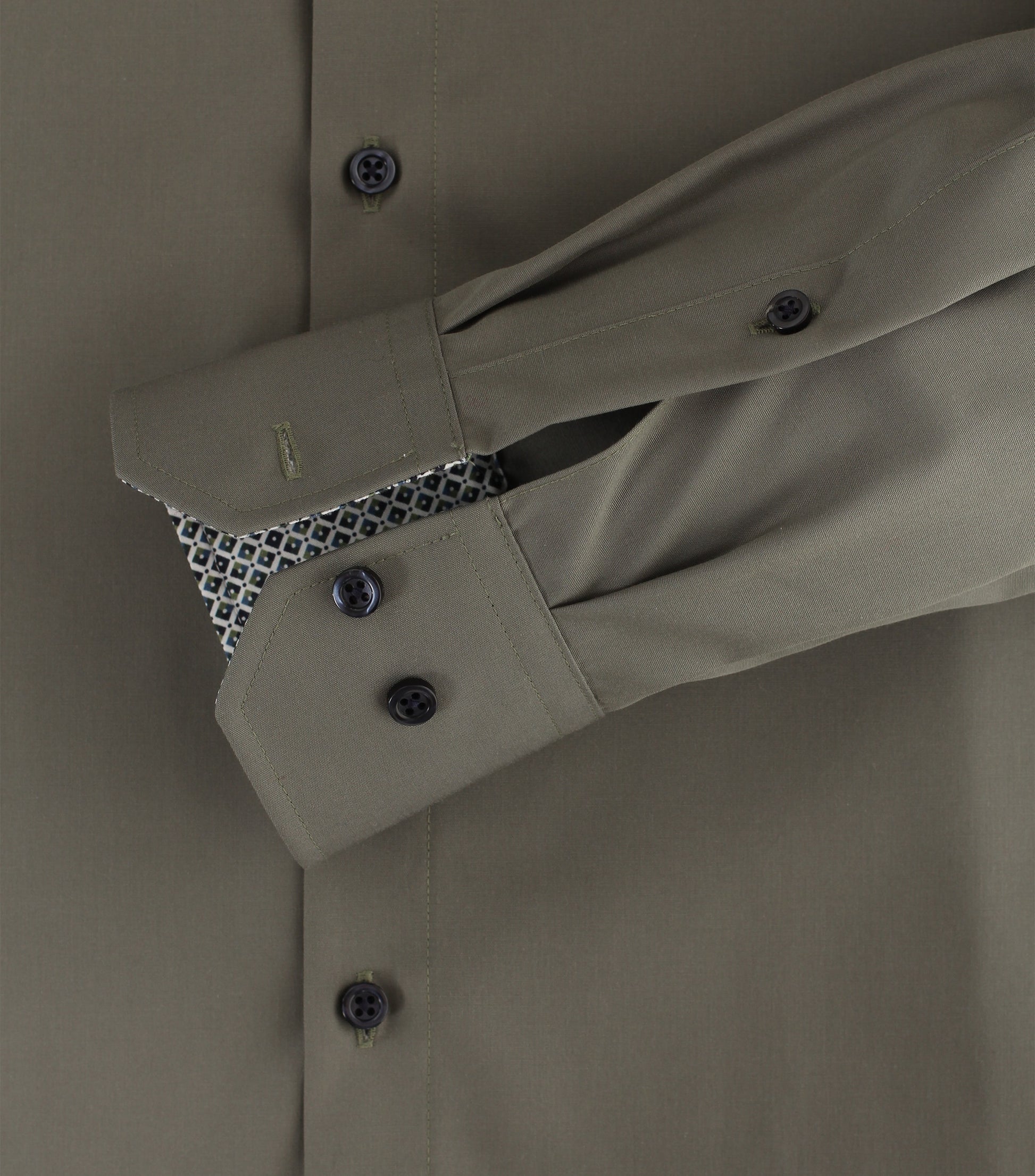 skjorta shirt venti modern fit contrast pattern green grön regular fit