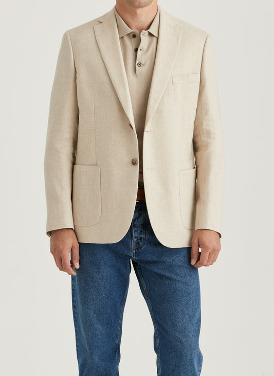 kavaj blazer morris hayes herringbone blazer khaki sand