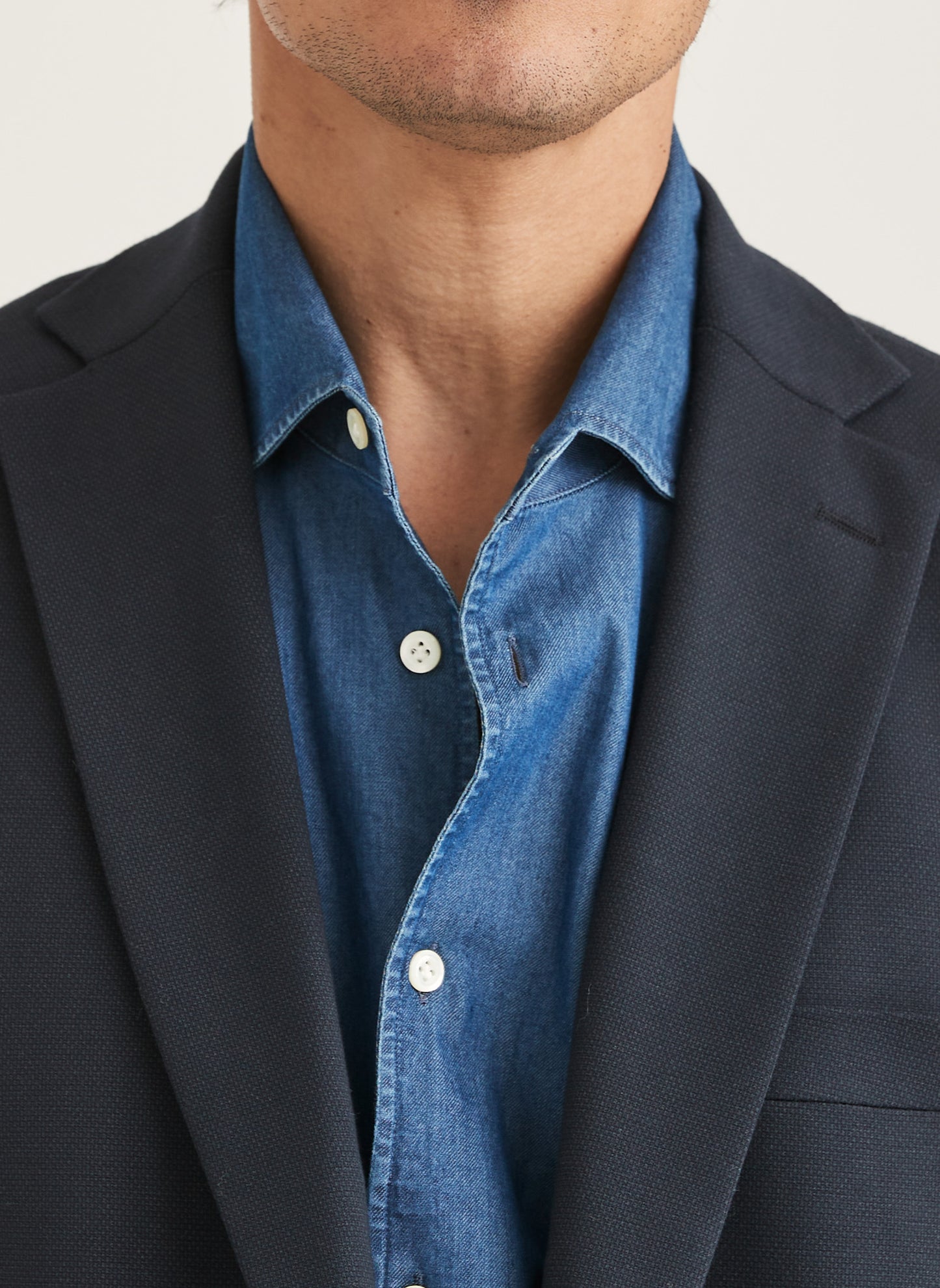 kavaj blazer morris soft jersey blazer stretch navy blue blå