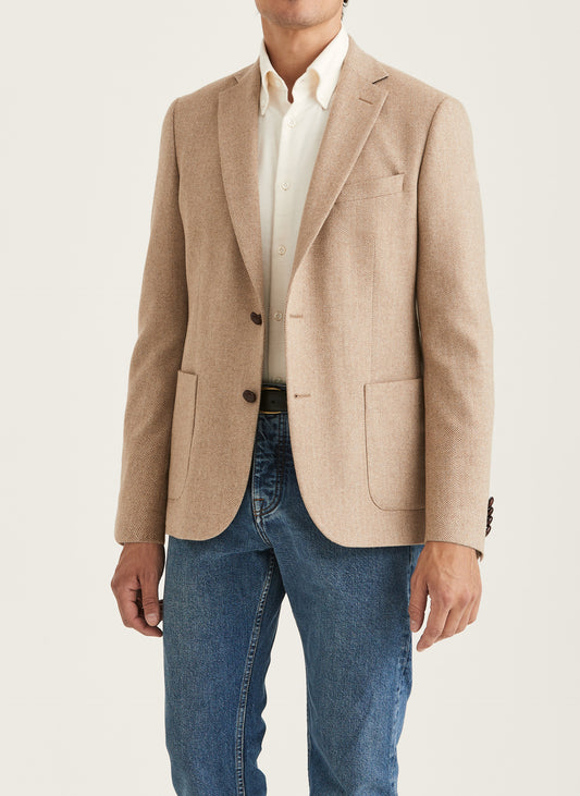 kavaj blazer morris tweed herringbone blazer brown brun