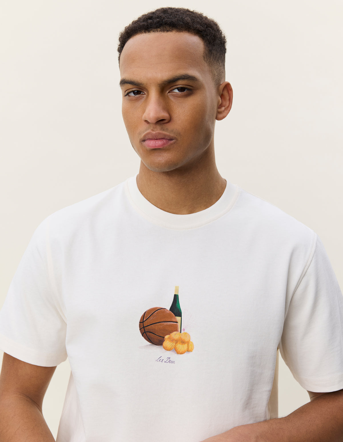 t-shirt tee les deux lemons t-shirt eggnog white vit citroner 