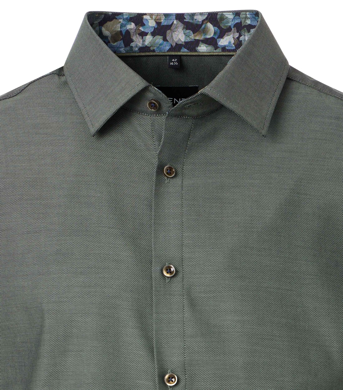 venti skjorta shirt modern fit regular fit green kostym skjorta grön contrast patter