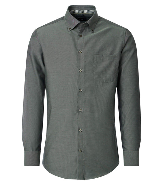 skjorta shirt venti venti shirts modern fit regular fit kostym skjorta bröstficka kontrast mänster green grön fri frakt stenungsund