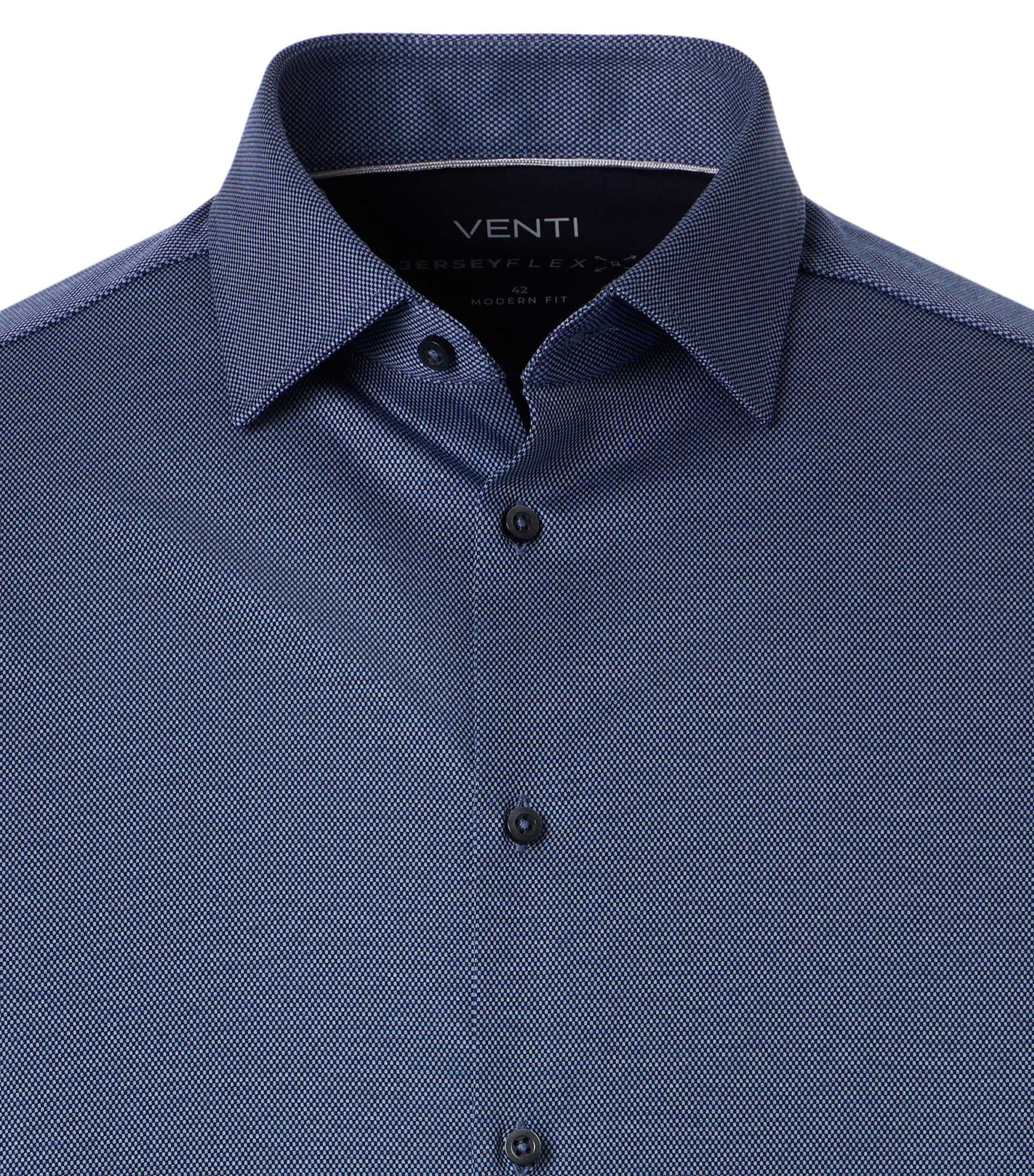 skjorta shirt venti modern fit navy pattern regular fit blue blå