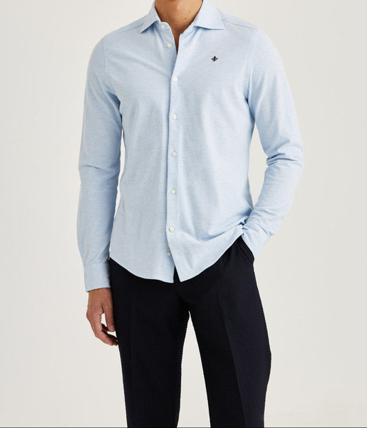 skjorta shirt morris camden pique shirt light blue blå burron down