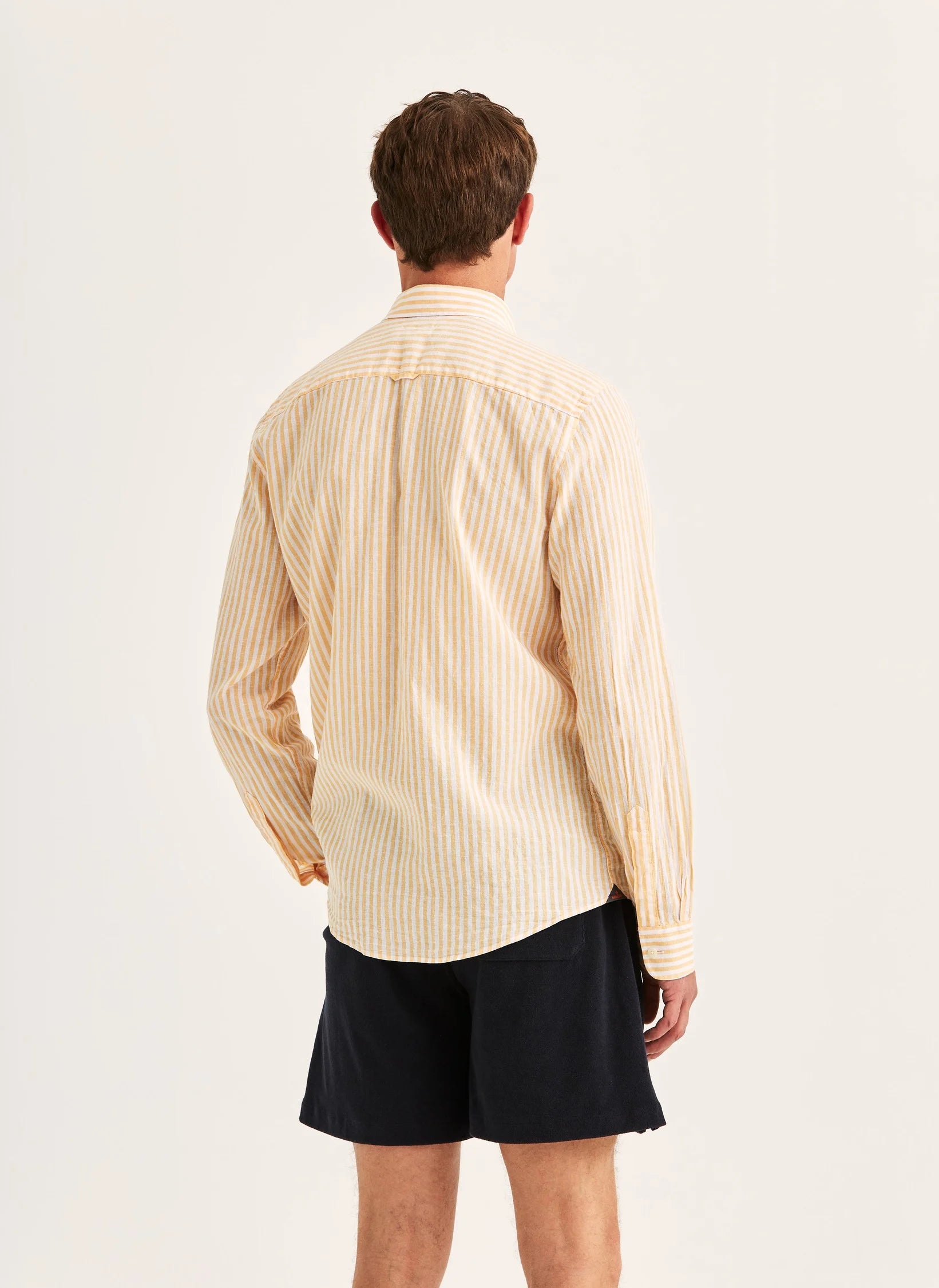 skjorta shirt morris douglas linen stripe shirt linne linneskjorta linen shirt linne skjorta orange sommarskjorta