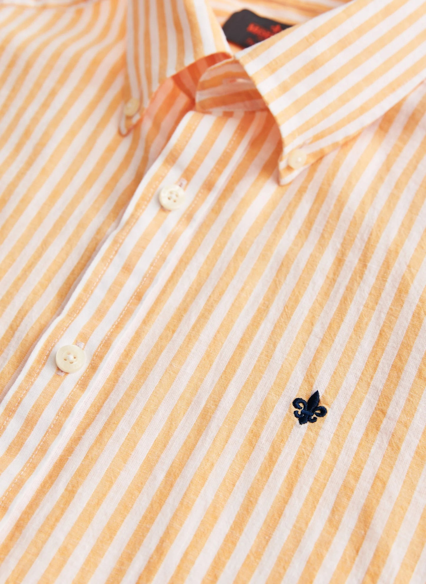 skjorta shirt morris douglas linen stripe shirt linne linneskjorta linen shirt linne skjorta orange sommarskjorta
