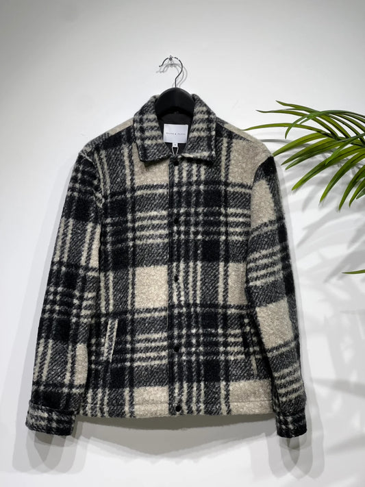overshirt allesio overshirt brand island brandisland rutig randig överskjorta black svart greige
