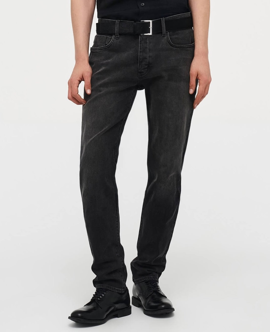 jeans denim neuw lou slim neuwdenim stretch moonshine grey black grå svart slim