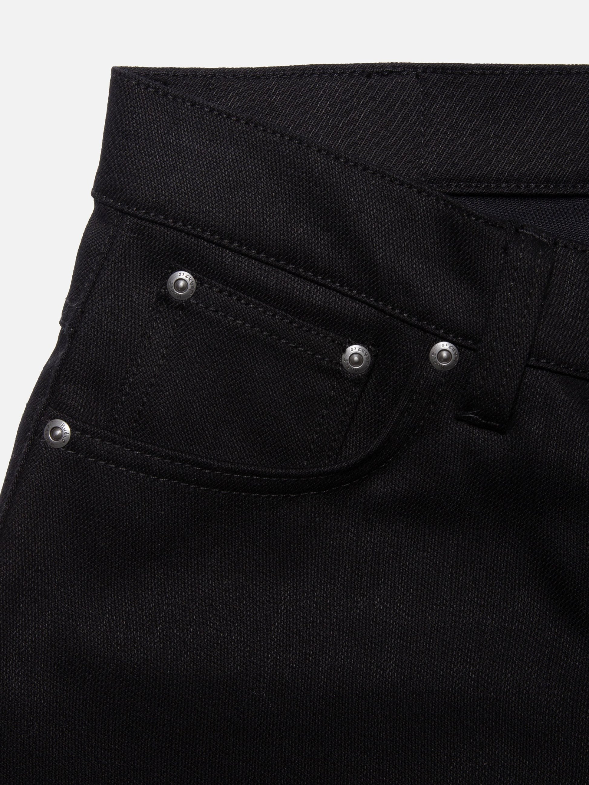 jeans grim tim nudie dry ever black denim nudiejeans slim stretch svart fri frakt stenungsund