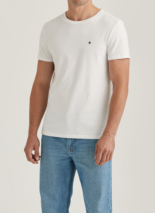 t-shirt tee morris james tee bomull stretch vit white