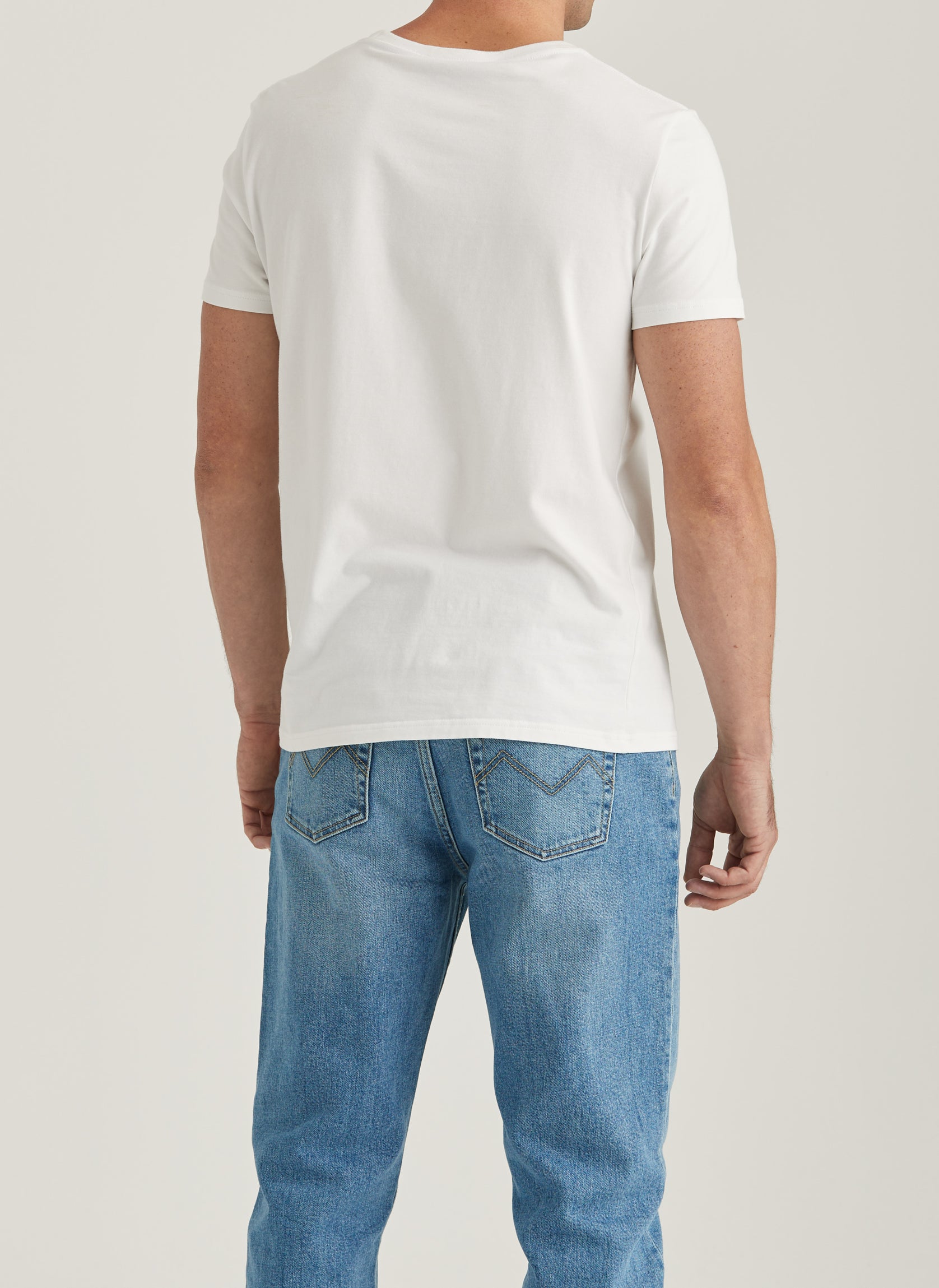 t-shirt tee morris james tee bomull stretch vit white