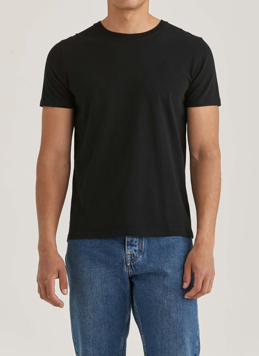 t-shirt tee morris James tee bomull stretch svart black