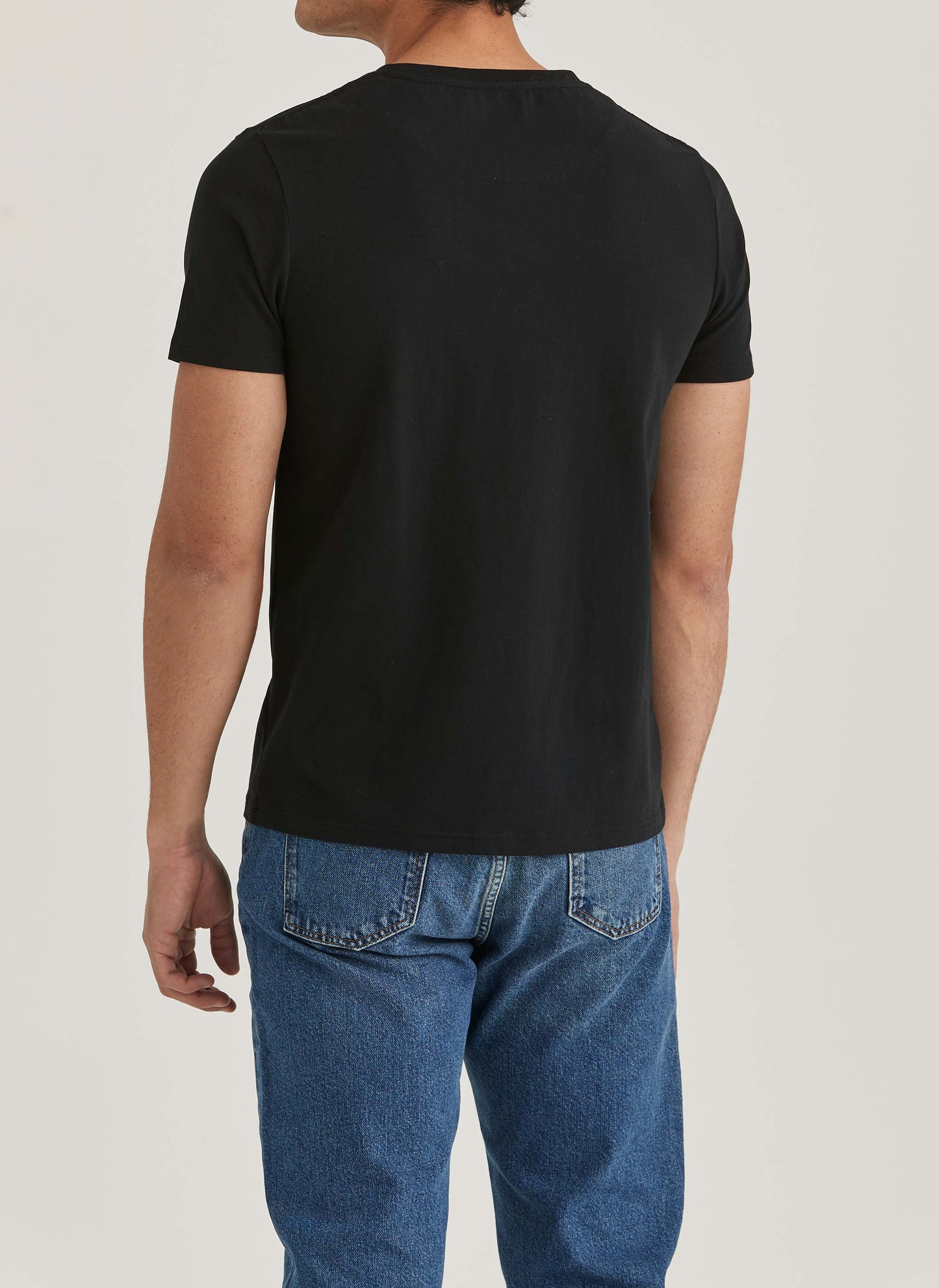 t-shirt tee morris James tee bomull stretch svart black