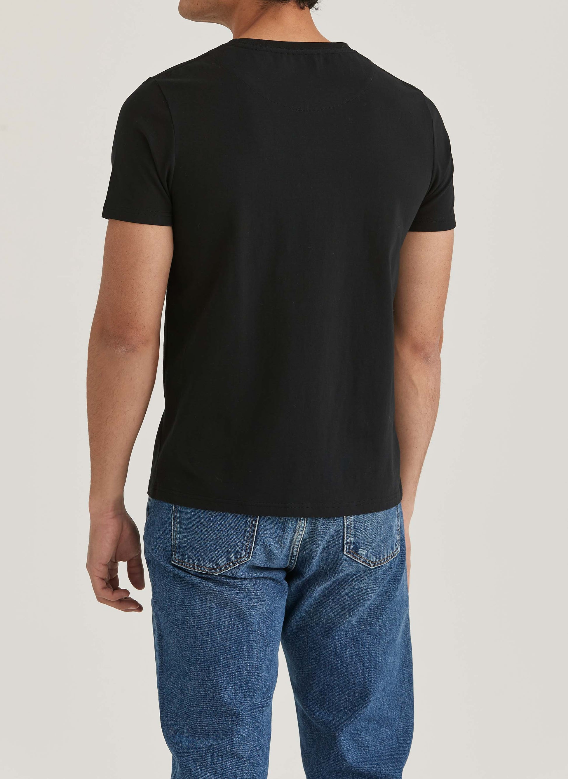 t-shirt tee morris James tee bomull stretch svart black