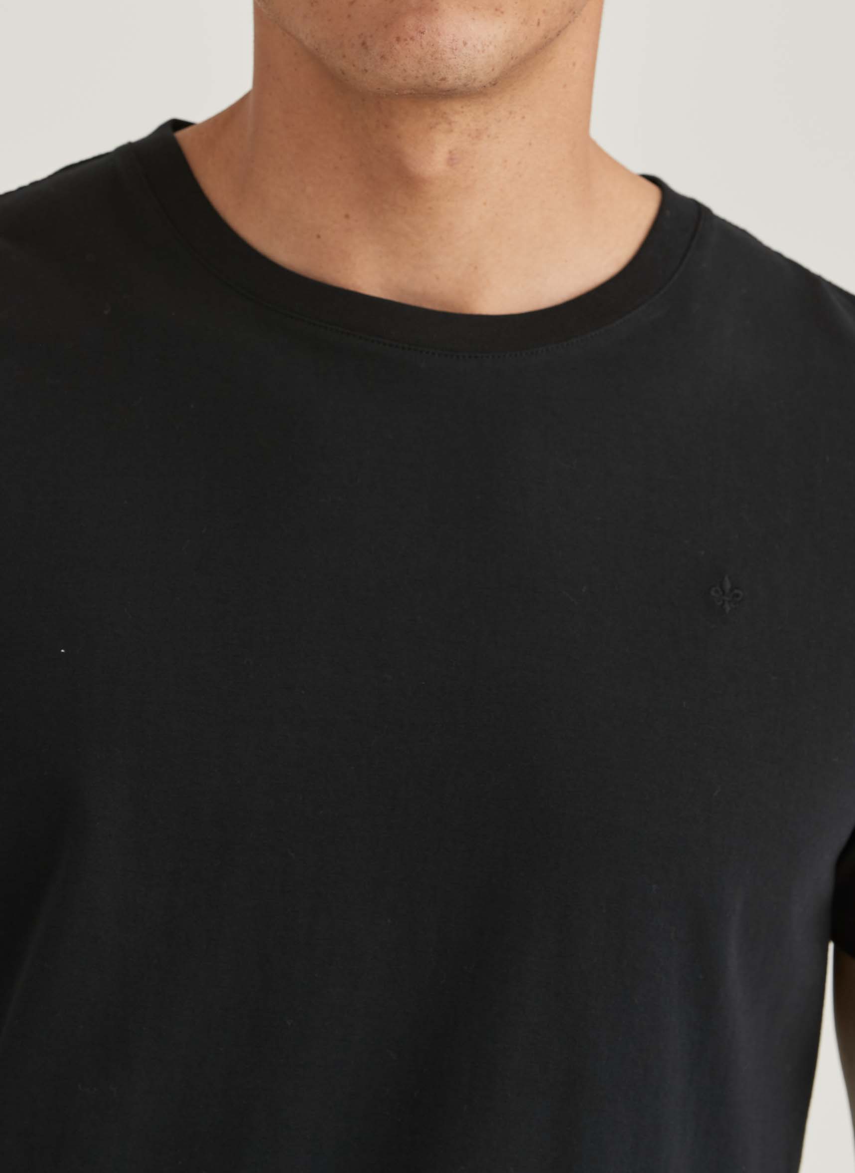 t-shirt tee morris James tee bomull stretch svart black