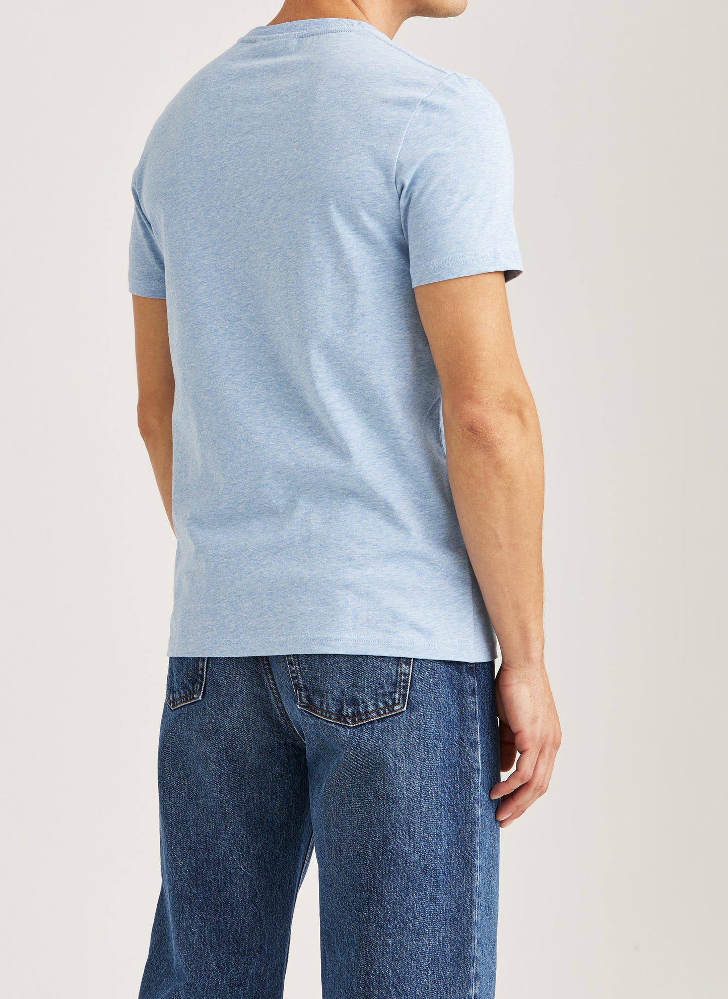 t-shirt tee morris james tee bomull stretch light blue ljsublå blå