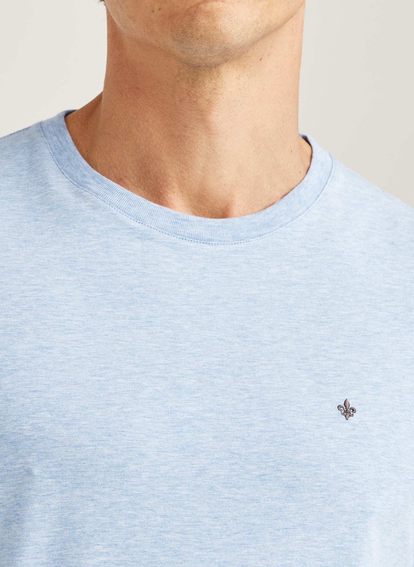 t-shirt tee morris james tee bomull stretch light blue ljsublå blå