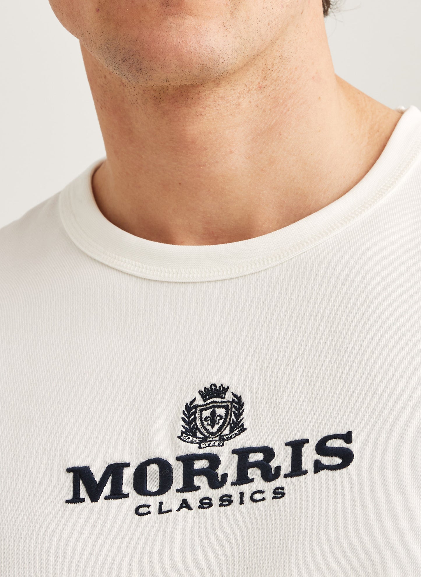 brian tee t-shirt morris logo offwhite vit white