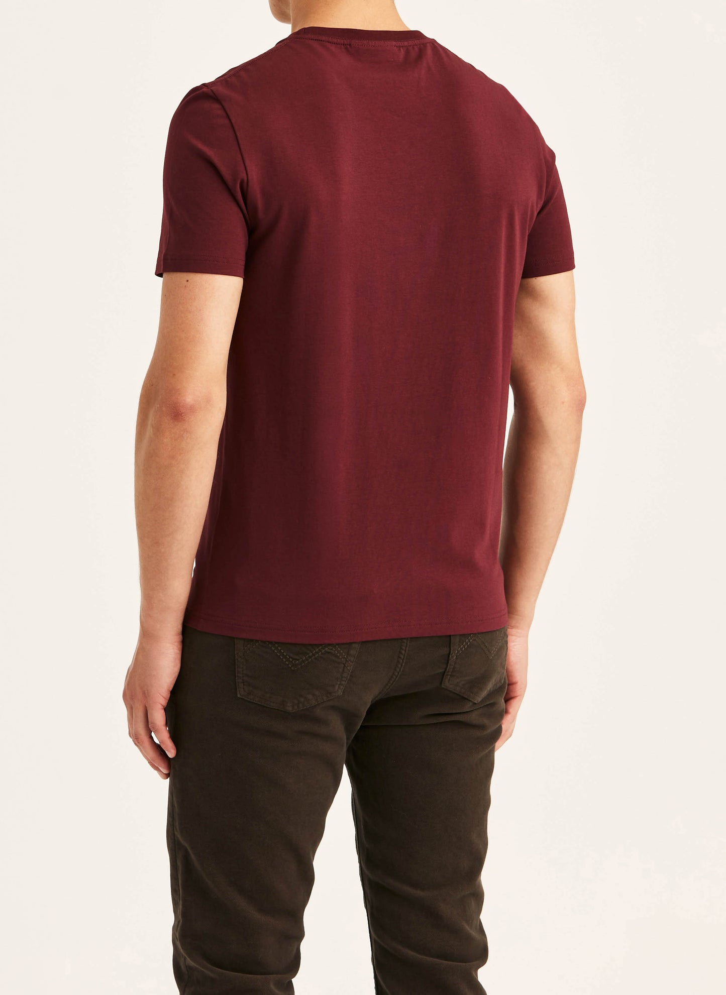 t-shirt tee morris james tee bomull stretch wine red vinröd röd fri frakt stenungsund