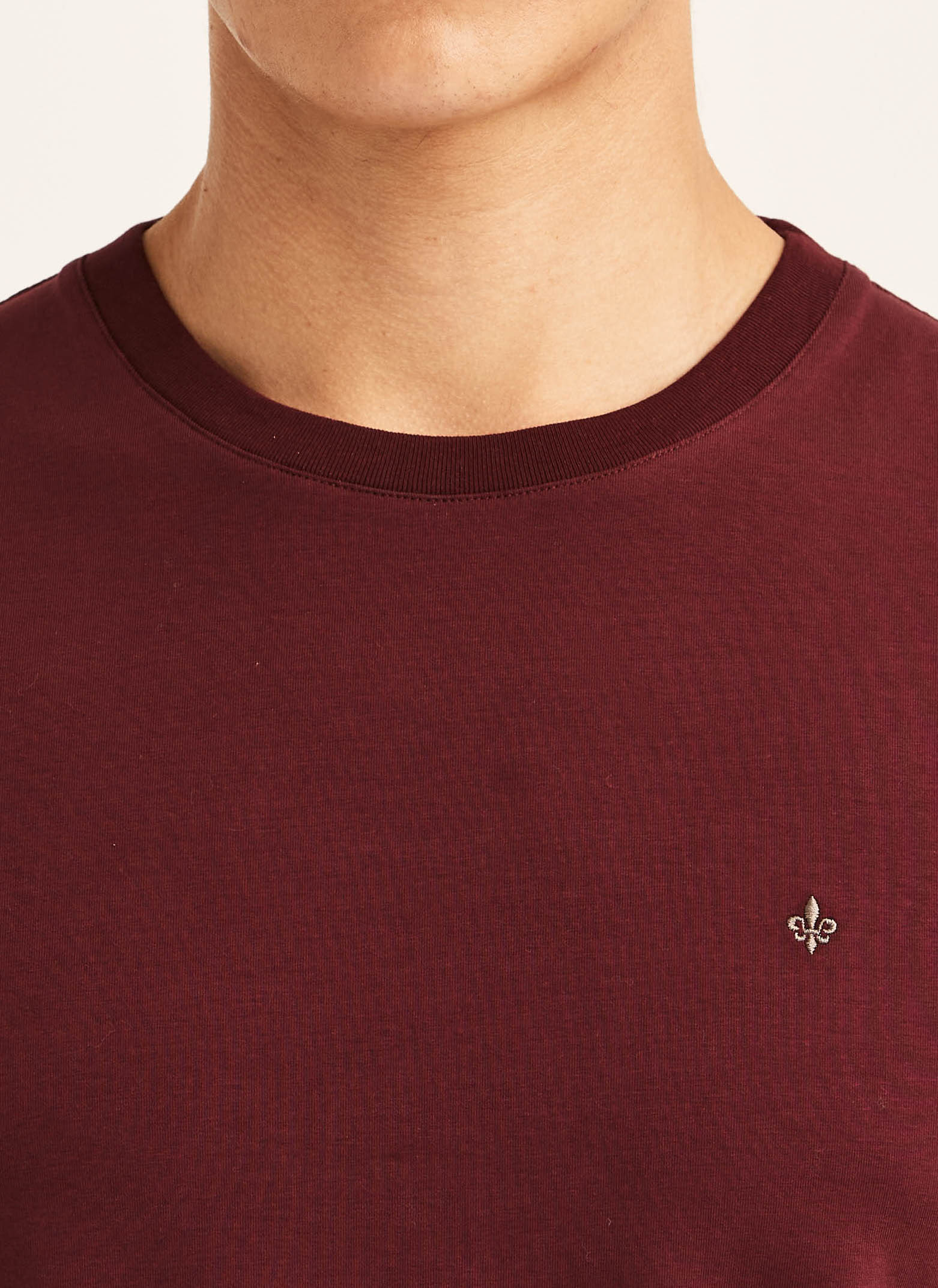 t-shirt tee morris james tee bomull stretch wine red vinröd röd fri frakt stenungsund