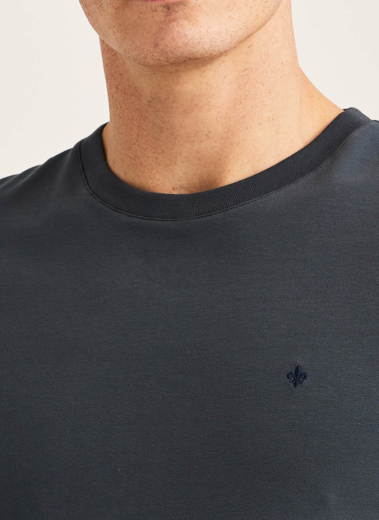 t-shirt tee morris james tee bomull stretch grey grå fri frakt stenungsund