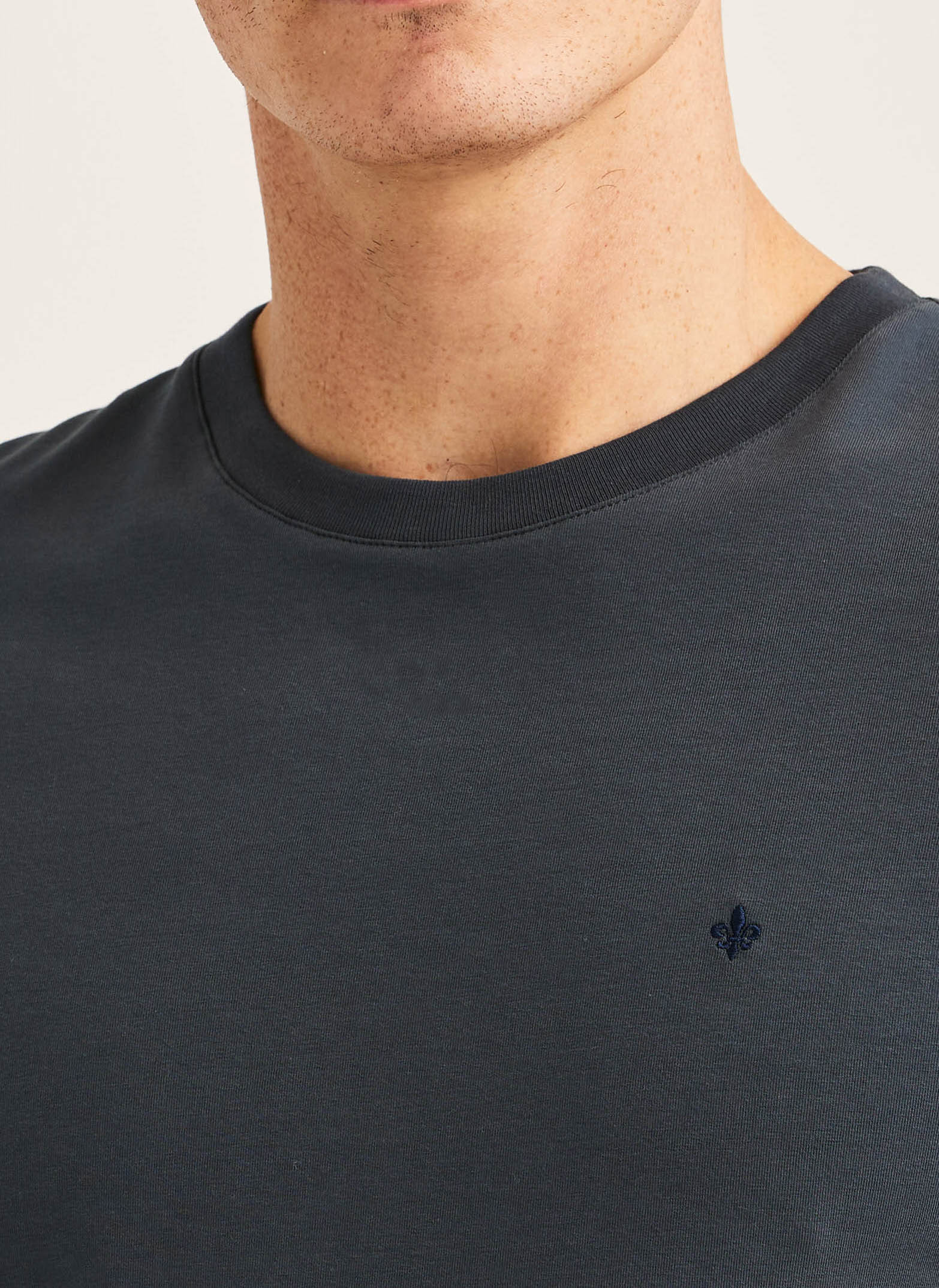t-shirt tee morris james tee bomull stretch grey grå fri frakt stenungsund