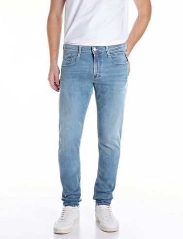 jeans replay hyperflex anbass 914y 996 stretch slim ljusajeans denim