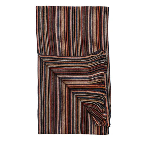 halsduk scarf multi color brown amanda christensen randig vinter halsduk
