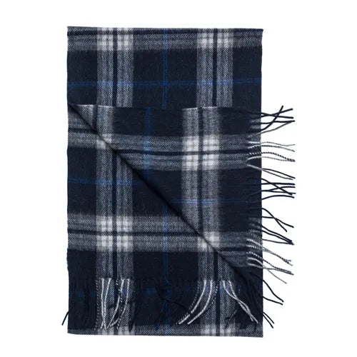 halsduk scarf amanda christenen merino ull stripe navy blå blue