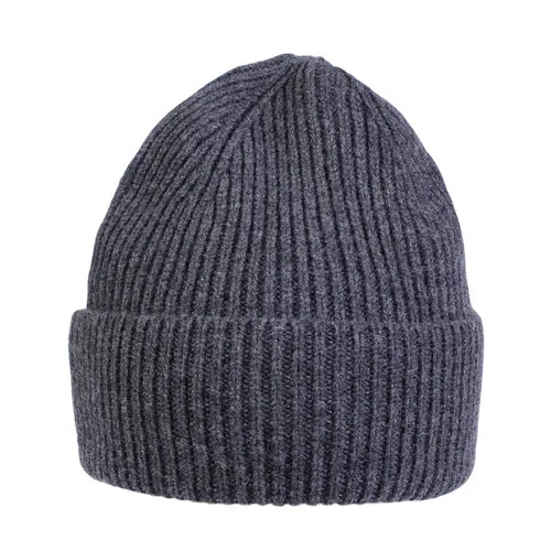 mössa knitted beanie ribbad amanda christensen anthracite grey grå vinter mössa