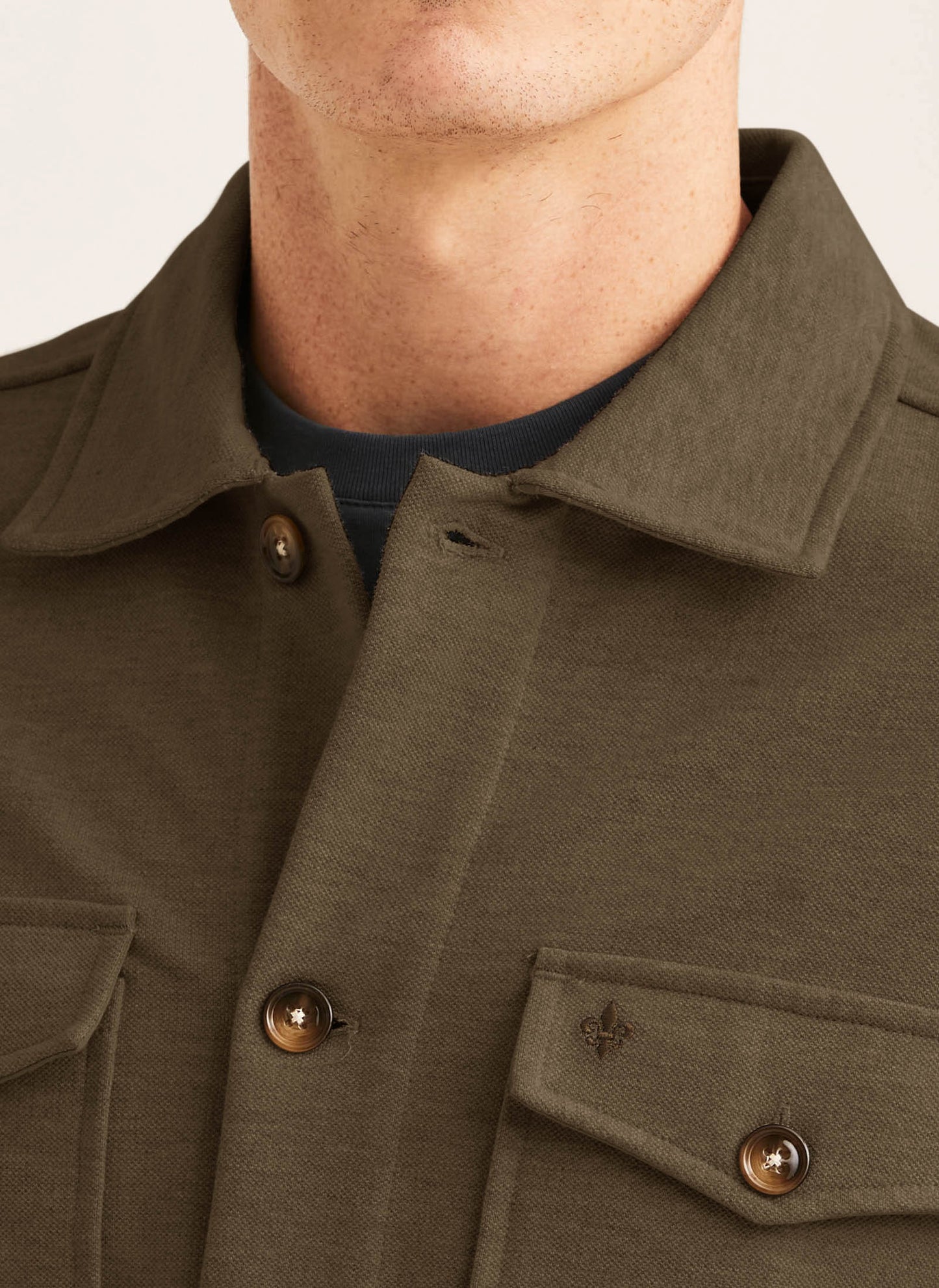 overshirt morris andrew jersey overshirt överskjorta stretch olive green grön fri frakt stenungsund