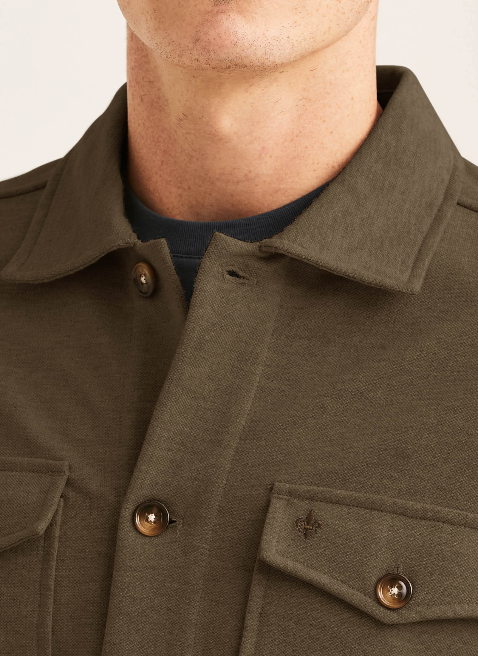 overshirt morris andrew jersey overshirt överskjorta stretch olive green grön fri frakt stenungsund