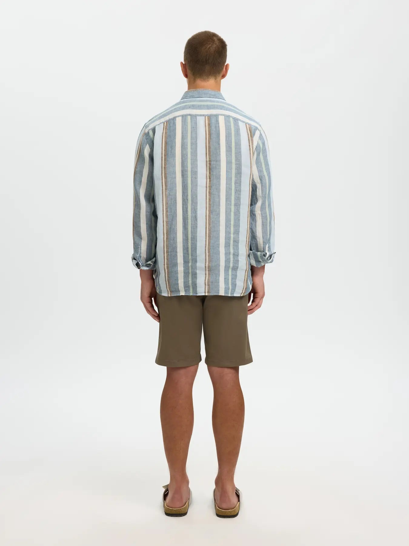 skjorta shirt kylian linen shirt selected homme linne linen linne skjorta linen shirt linneskjorta randig blue mirage