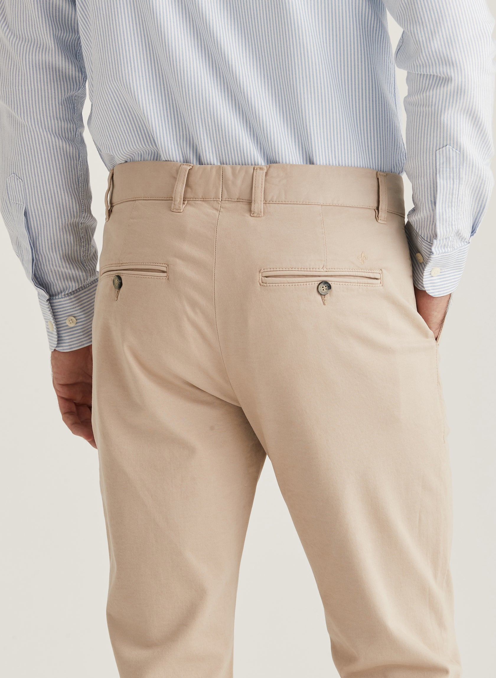 chinos byxor morris jeffrey bruched chino khaki sand beige