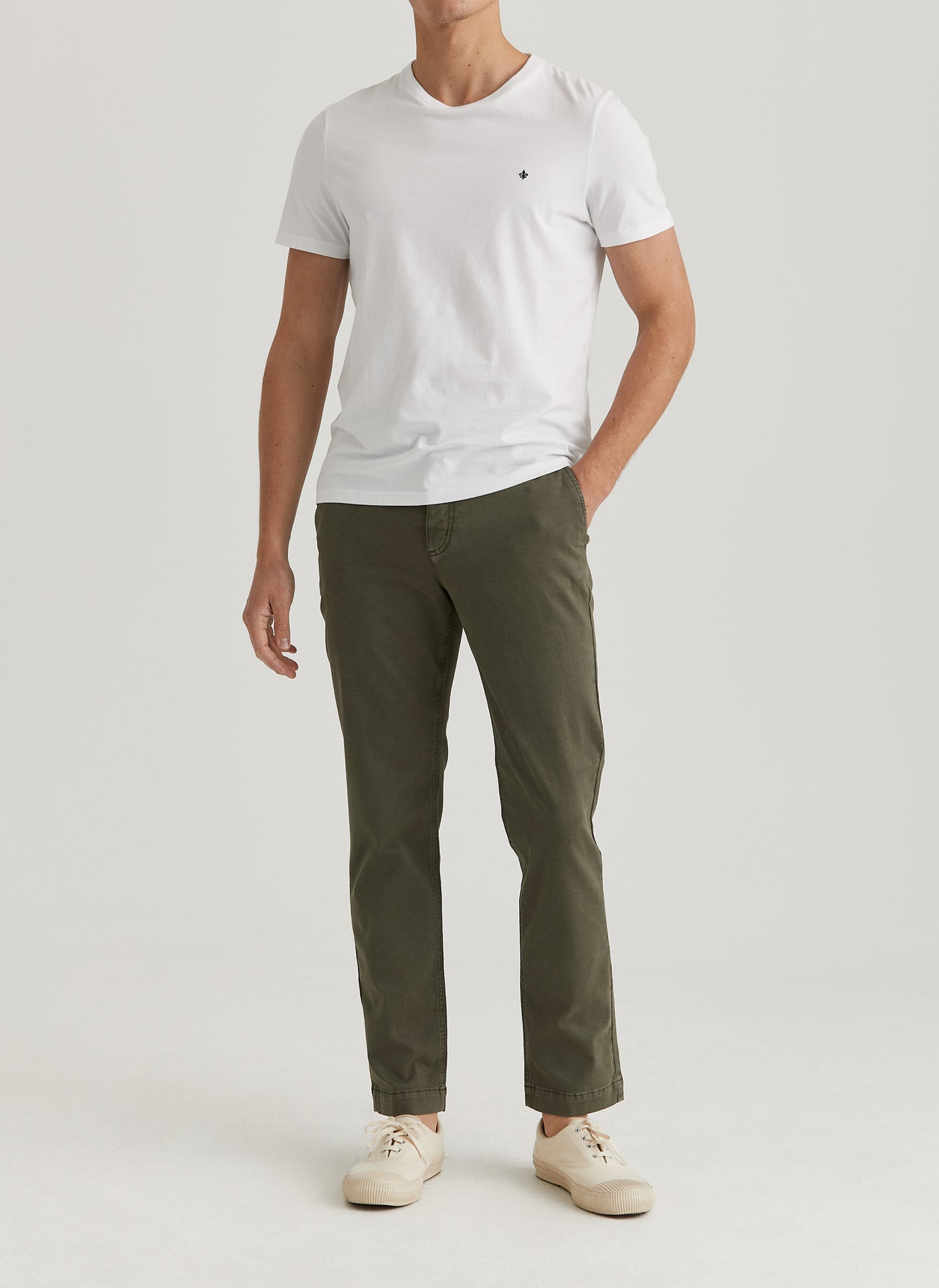 chinos byxor morris jeffrey bruched chino olive grön green