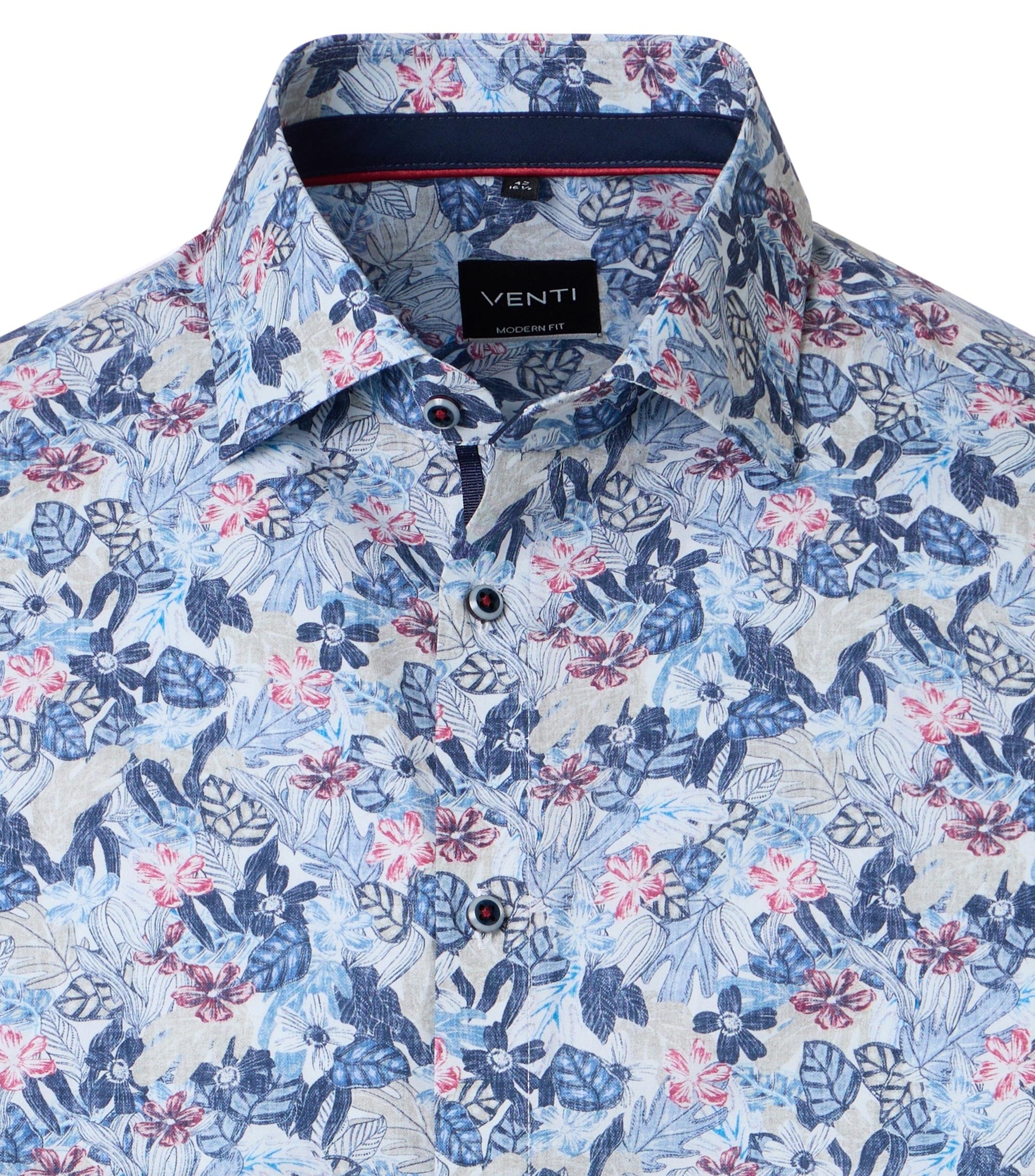skjorta shirt venti casamoda regular fit modern fit kostym skjorta multi flowers blommor print mönstrad