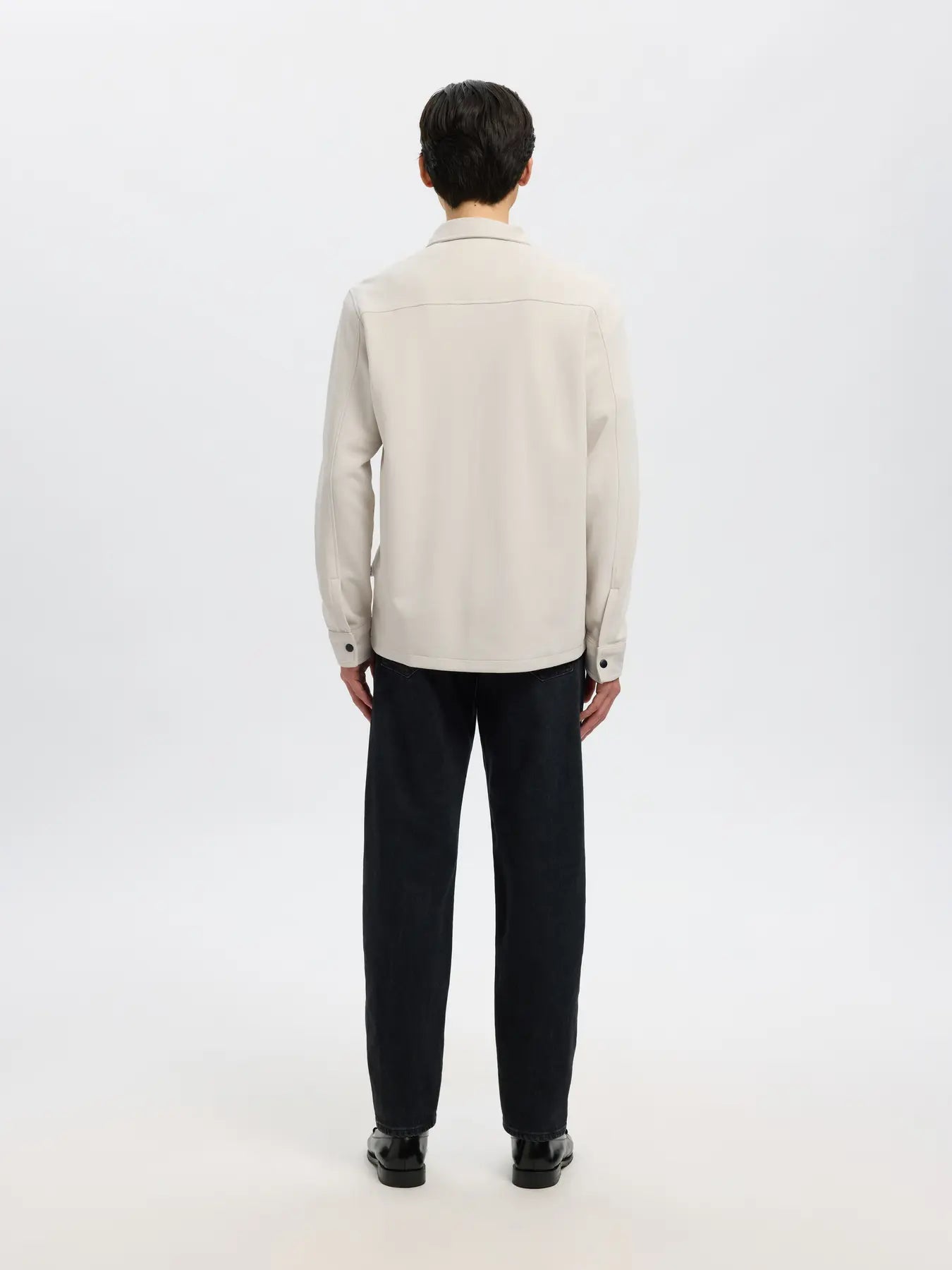 overshirt jackie sweat överskjorta selected homme oatmeal beige sand fri frakt stenungsund