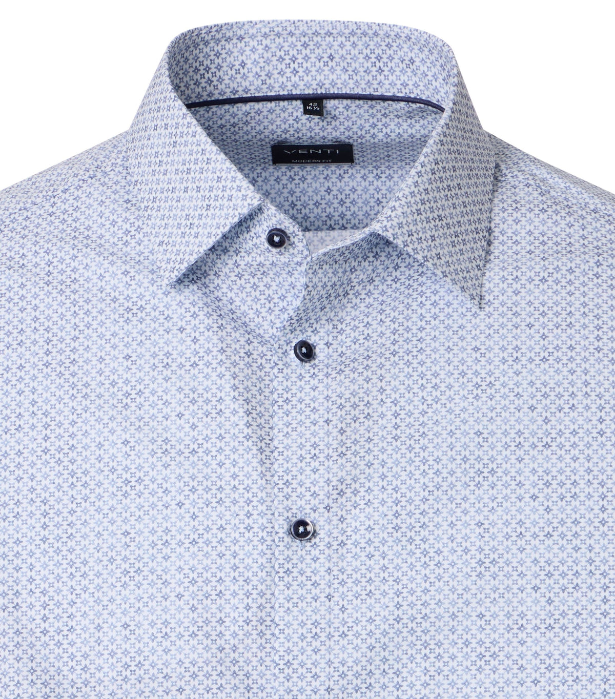 skjorta shirt venti casamoda modern fit regular fit micro flowers white vit kostym skjorta