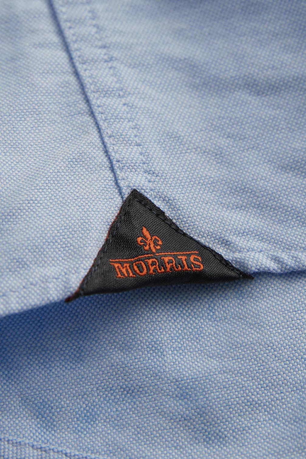 skjorta shirt morris oxford button down shirt bomull light blue ljusblå