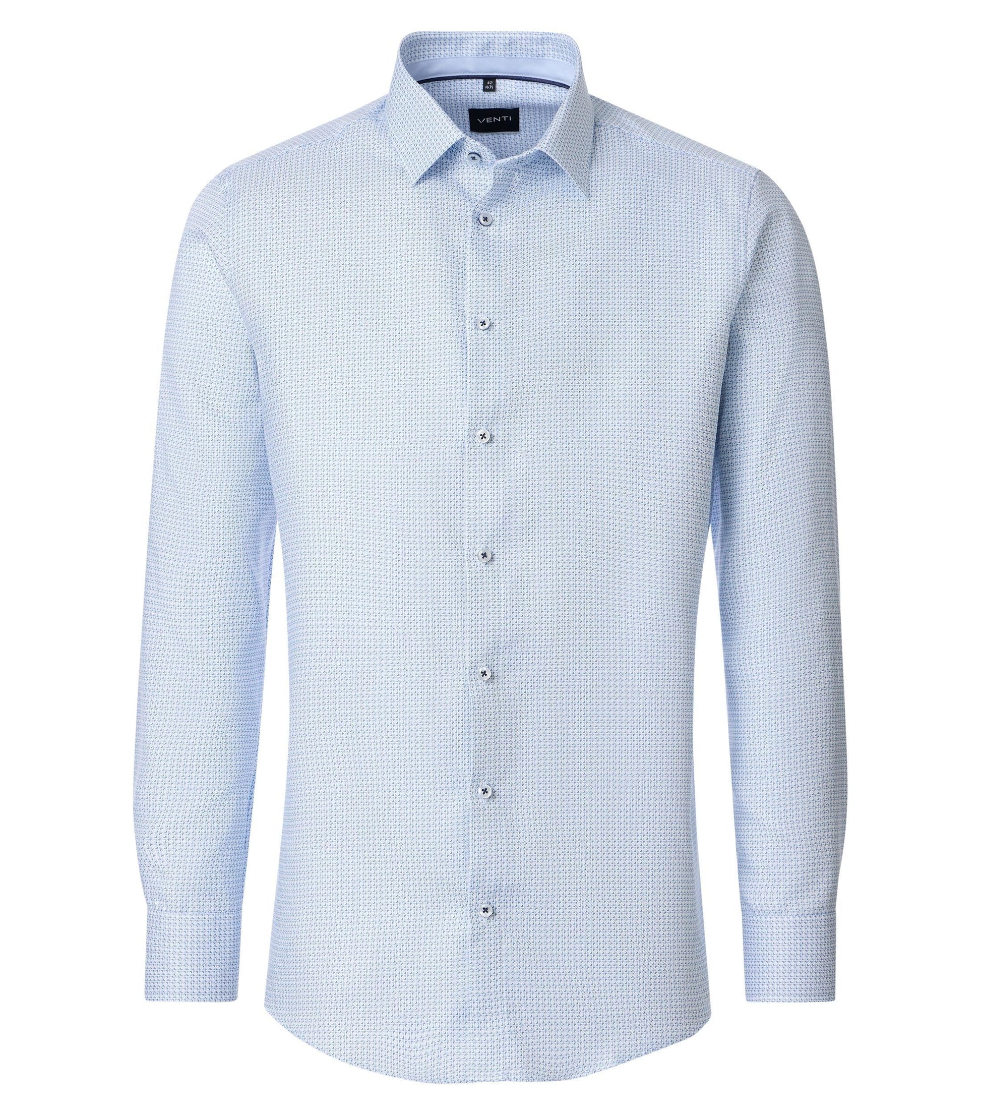 skjorta shirt venti modern fit regular fit micro print blå vit blue white kostymskjorta fri frakt stenungsund
