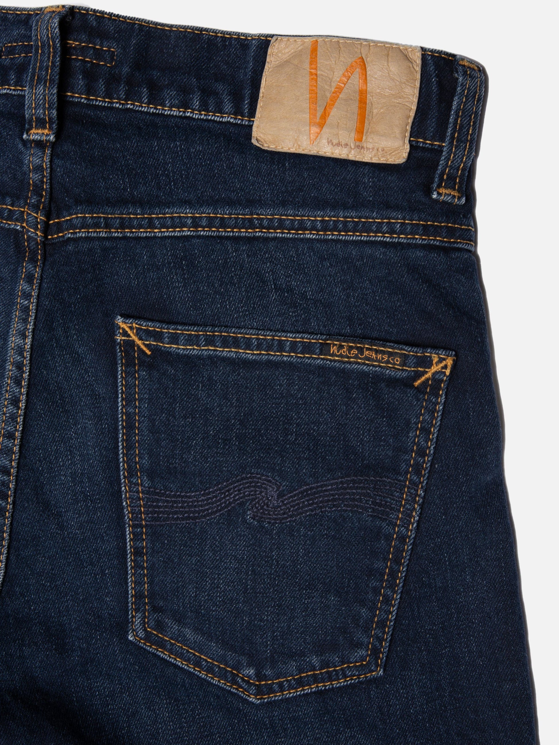jeans nudie jeans grim tim denim nudiejeans slim new ink blåjeans stretch fri frakt stenungsund