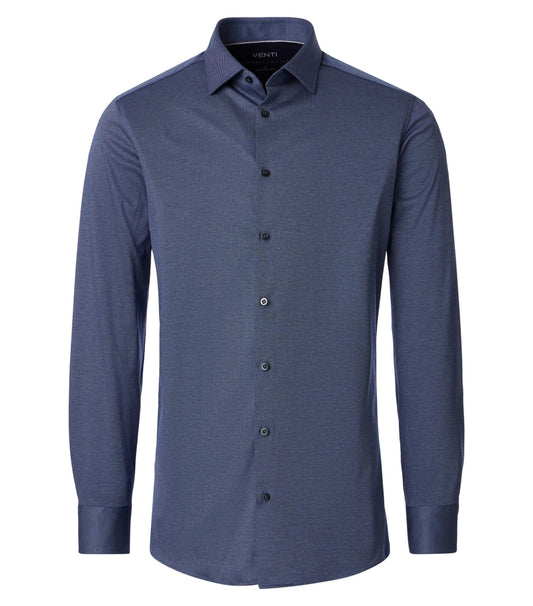 skjorta shirt venti modern fit navy pattern regular fit blue blå
