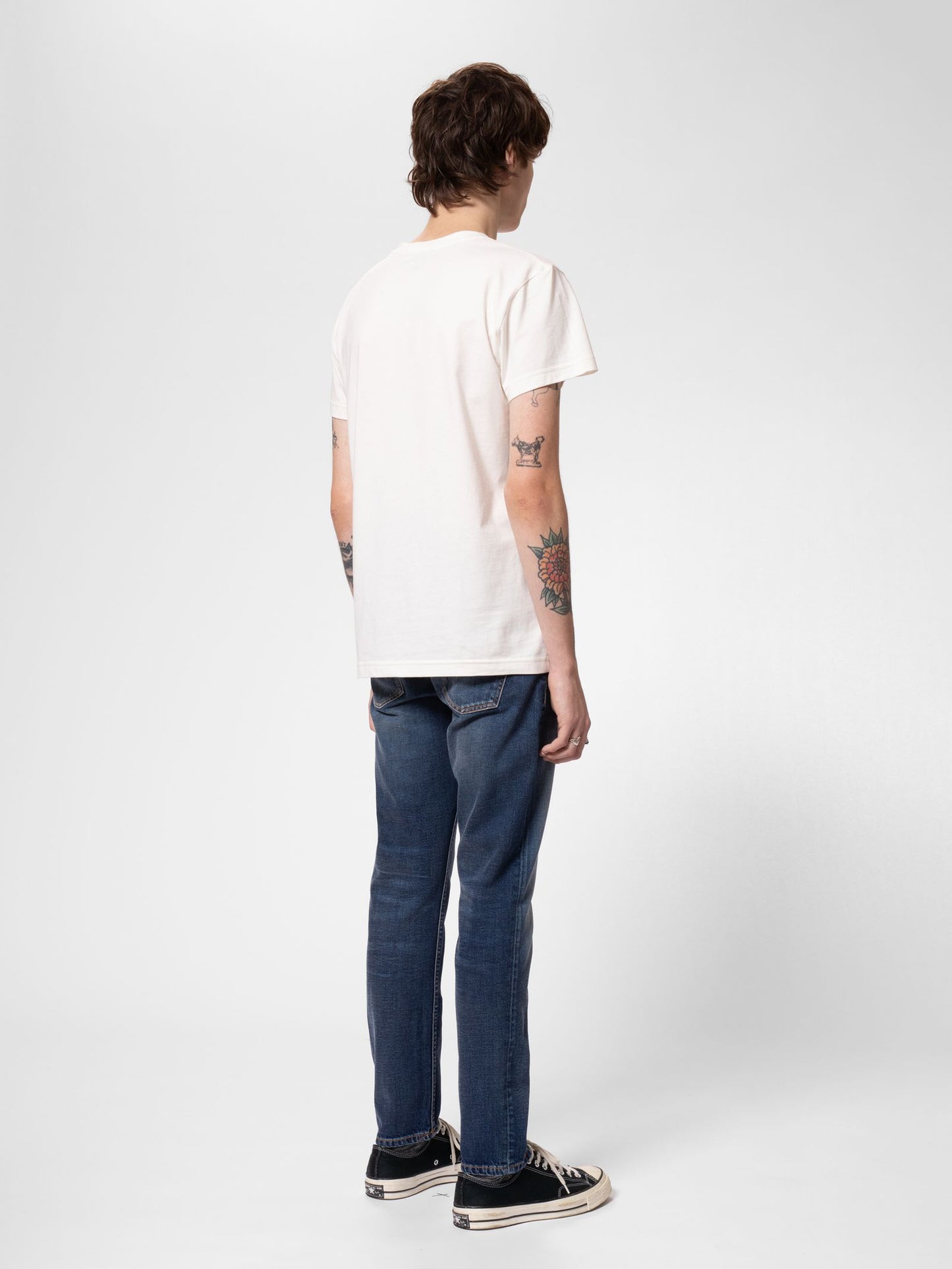 lean dean troubled sea nudie jeans nudiejeans denim stretch slim fit tapered fit 